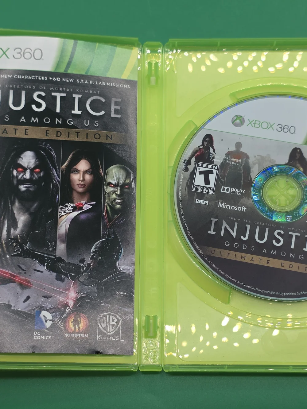 Justice: Gods Among Us Ultimate Edition - Xbox 360 Green Case